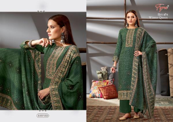 Fyra Winter Queen Pure Pashmina Jacquard Digital Print Dress Material 